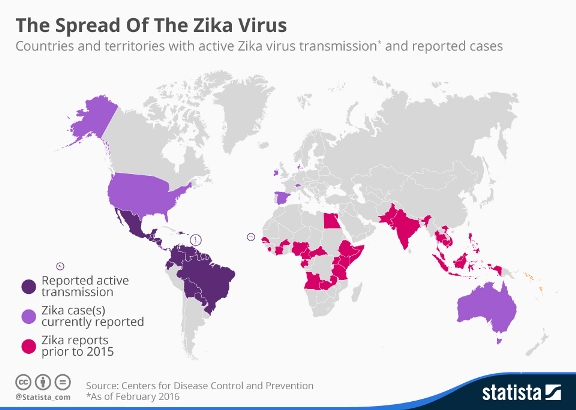 zika virus transmission map